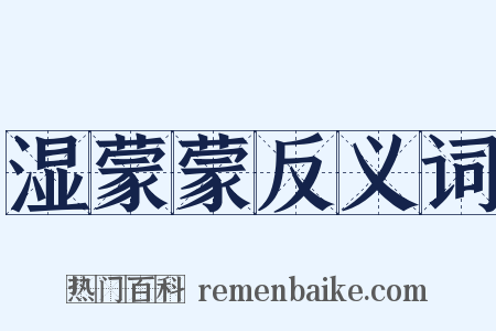 湿蒙蒙反义词是什么意思的图片